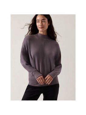 Athleta Apollo Mock Neck Sweatshirt - Dusk Violet, Size M
